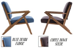 suede vs fabric armchairs