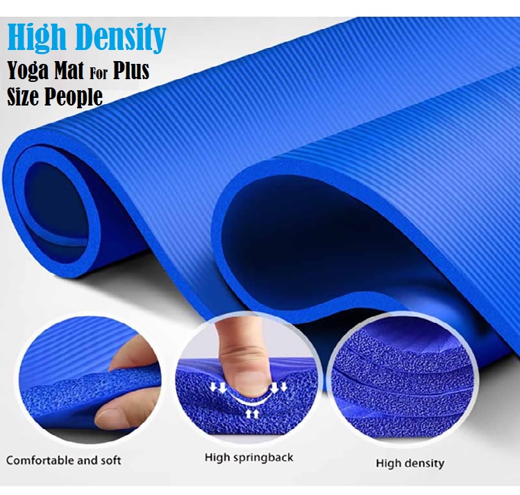 ¼-Inch Thick High Density Padding to Avoid Sore Knees During Pilates Longer and Wider Than Other Exercise Mats Yoga Mat Non Slip Stretching & Toning Workouts for Men & Women 