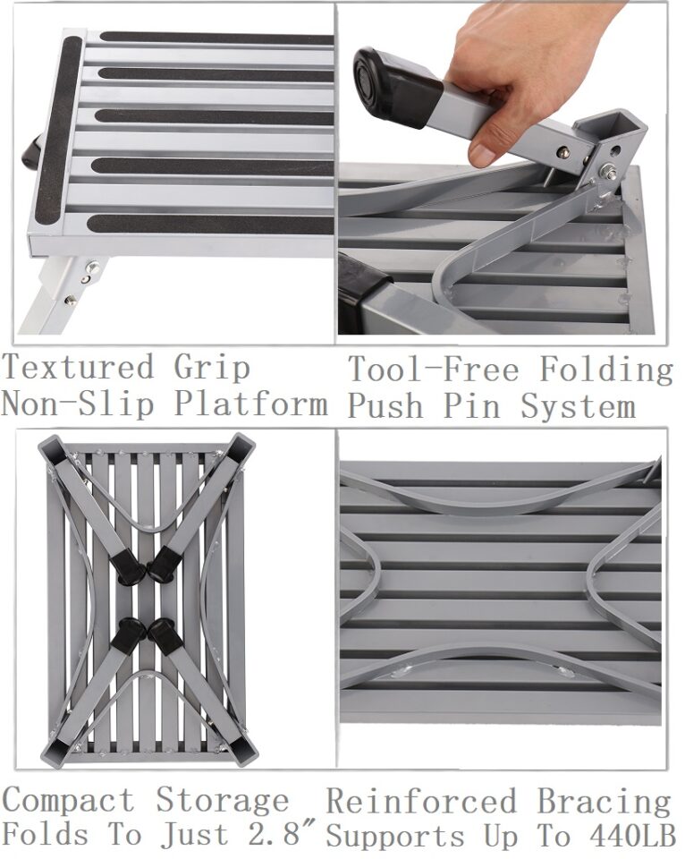 Heavy Duty Step Stools 400 lbs Weight Capacity For Big & Heavy People